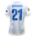 Retro maglia Zenit San Pietroburgo Away 2020-21 Player Issued Aleksandr Erokhin numero 21 – Nike Pure Platinum – patch UCL – stemma Зенит in filigrana