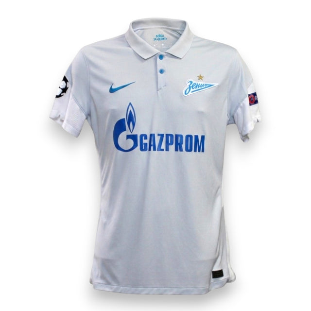 Fronte maglia Zenit San Pietroburgo Away 2020-21 Player Issued Erokhin – Nike Dri-Fit – sponsor Gazprom – stemma Зенит stella oro – patch UCL – UEFA Respect
