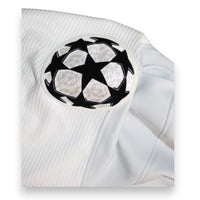 Dettaglio patch UEFA Champions League maglia Zenit 2020-21 – pallone stelle bianco nero – fornitura gara UCL Gruppo H stagione 2020-21