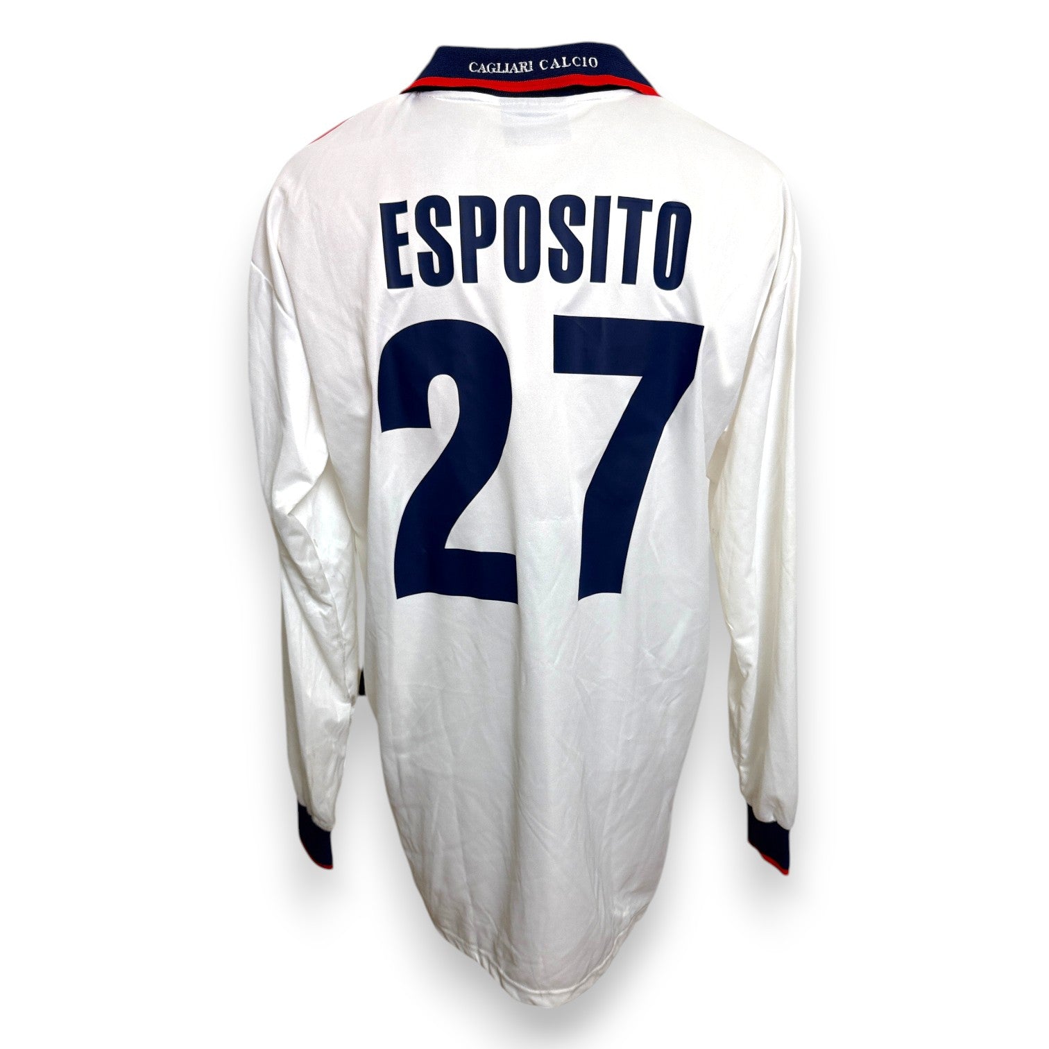 Maglia Cagliari Calcio Away 2001-02 Player Issued Mauro Esposito numero 27 – Uhlsport – serie B – taglia XL