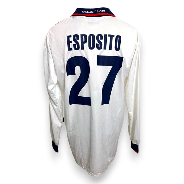 Maglia Cagliari Calcio Away 2001-02 Player Issued Mauro Esposito numero 27 – Uhlsport – serie B – taglia XL