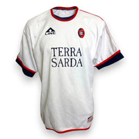 Fronte maglia Cagliari Calcio Away 2002-03 Player Issued A-Line – sponsor Terra Sarda – stemma Cagliari Calcio 1920