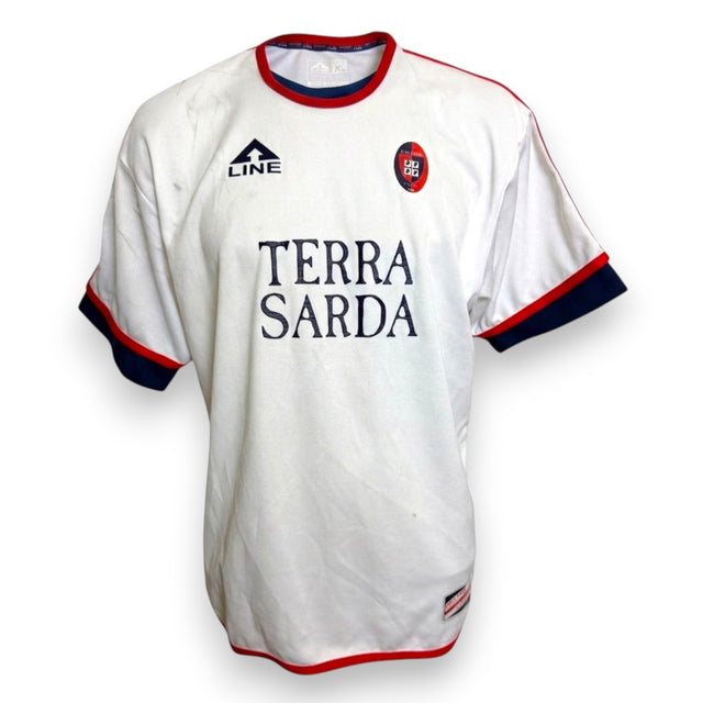 Fronte maglia Cagliari Calcio Away 2002-03 Player Issued A-Line – sponsor Terra Sarda – stemma Cagliari Calcio 1920
