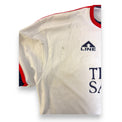 Dettaglio aloni spalla maglia Cagliari Calcio 2002-03 Player Issued A-Line – imperfezione da conservazione – condizioni Good vintage