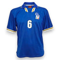 Maglia Italia Home 1996 Nike fronte – collo e polsini bianco oro – N.6 Ferrara