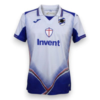 Fronte maglia UC Sampdoria Away 2019-20 Player Issued – Joma – sponsor Invent – grafica a punti blucerchiata – scritta La Maglia Più Bella del Mondo 1946