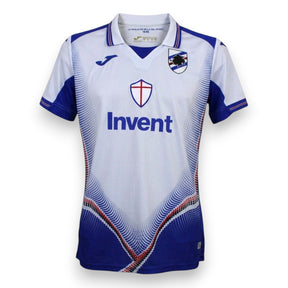 Fronte maglia UC Sampdoria Away 2019-20 Player Issued – Joma – sponsor Invent – grafica a punti blucerchiata – scritta La Maglia Più Bella del Mondo 1946
