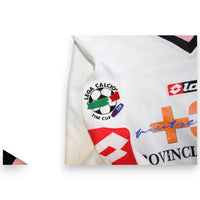 Dettaglio patch Lega Calcio TIM Cup manica sinistra – maglia Palermo Away 2004-05 Vintage Ferri N.81 Lotto