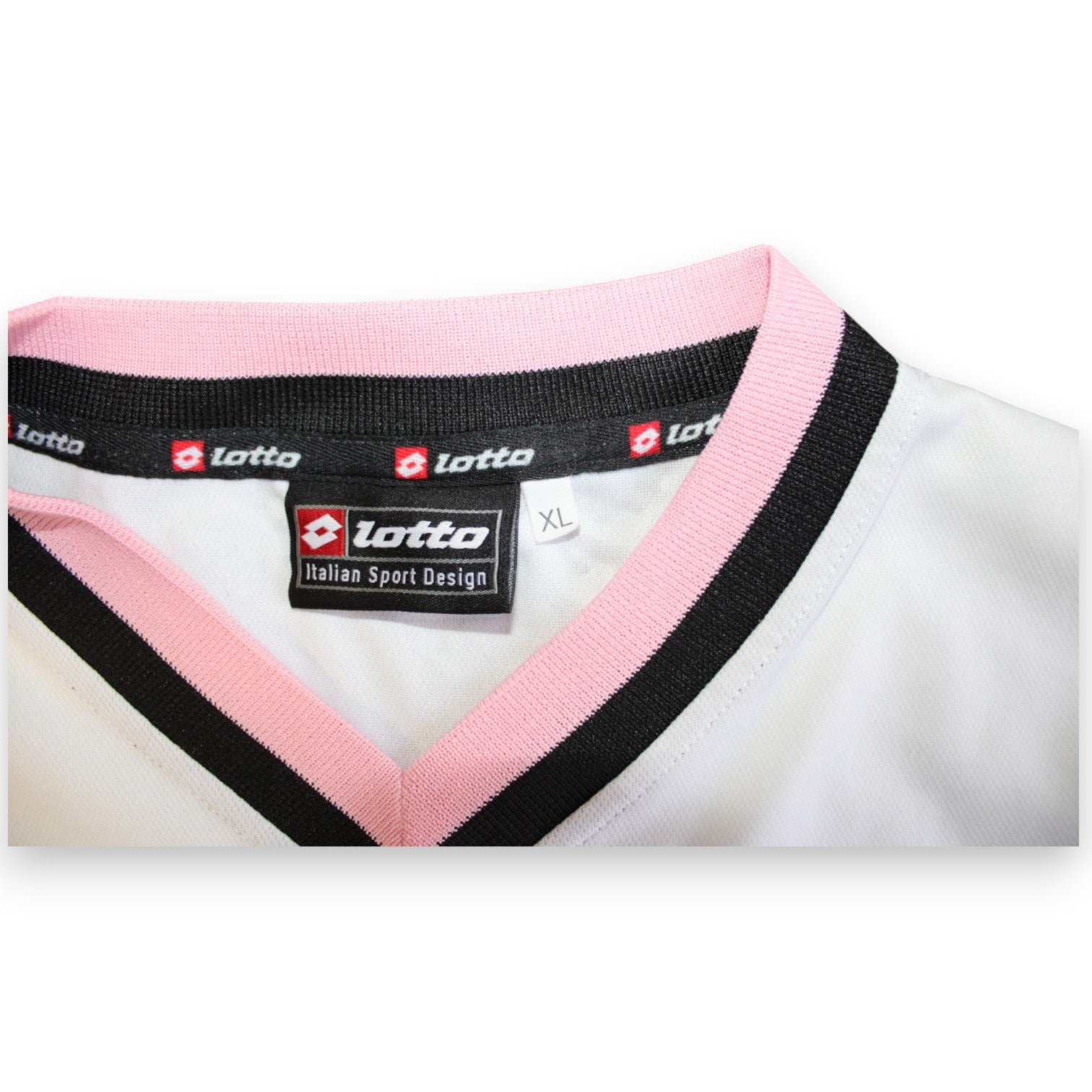 Etichetta colletto Lotto Italian Sport Design taglia XL – maglia Palermo Away 2004-05 Vintage Michele Ferri