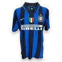 Maglia FC Internazionale Home 2008-09 fronte – Nike – sponsor Pirelli – crest Centenario – Figo N.7 Player Issued
