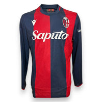 Maglia Bologna Home 2025-26 fronte sponsor Saputo – Macron – coccarda Coppa Italia – condizioni Excellent