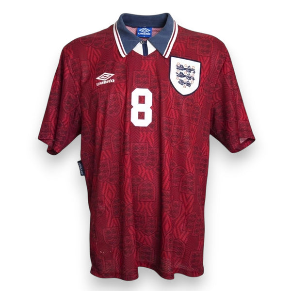 Maglia Inghilterra Away 1994 – Paul Gascoigne – N.8 – Store Vintage – Umbro – Nameset Replica – Nazionale