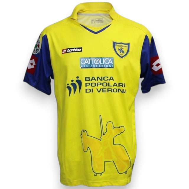 Fronte maglia ChievoVerona Home 2007-08 Player Issued – Lotto – sponsor Cattolica Assicurazioni e Banca Popolare di Verona – numero 29 Mirco Gasparetto