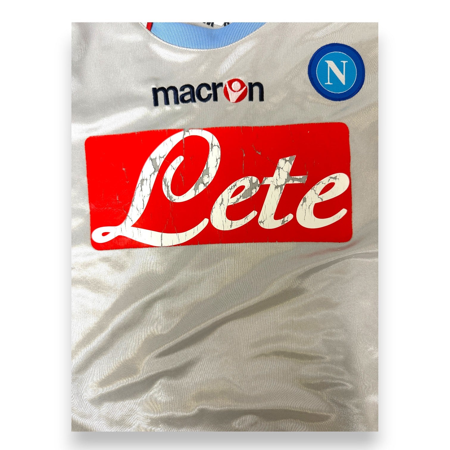 Dettaglio sponsor Lete maglia Napoli Away 2009-10 Store – crepe termoadesivo – condizioni Good