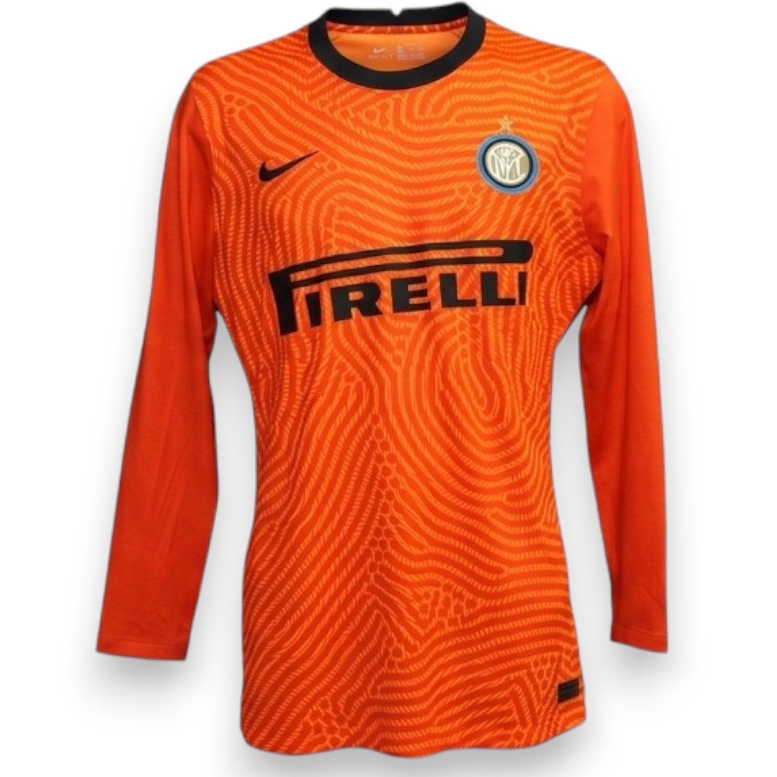 Fronte maglia Inter Milan Portiere 2020-21 Player Issued – Nike Dri-FIT – sponsor Pirelli – logo Inter pre-rebranding
