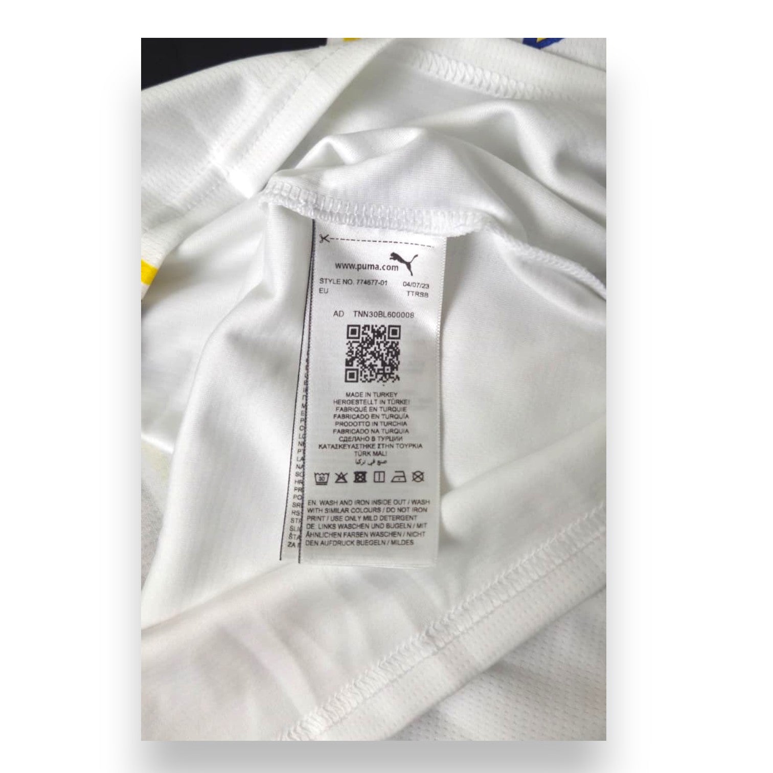Etichetta originale Puma maglia Parma Calcio 2023-2024 Player Issued – Made in Turkey – taglia XL