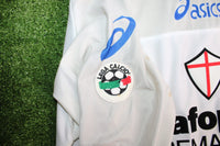 Patch Lega Calcio manica maglia Sampdoria Away 2001-02 Player Issued Asics – piccole macchie puntiformi da conservazione sul tessuto bianco