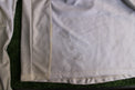 Dettaglio aloni e macchie da conservazione retro maglia Sampdoria Away 2001-02 Player Issued – tessuto bianco Asics – condizioni Good
