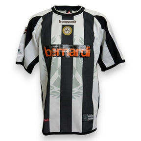 Fronte maglia Udinese Calcio Home 2002-04 Player Issued Le Coq Sportif – sponsor Bernardi – numero 10 Martin Jorgensen – vintage Serie A