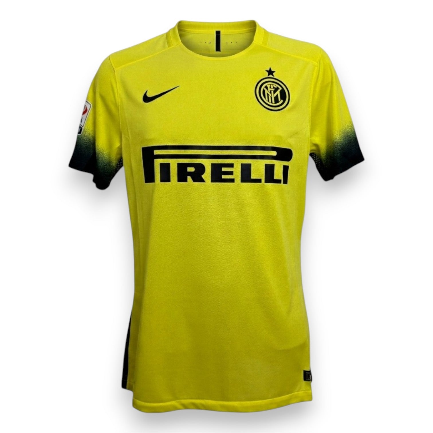 Maglia Inter Third 2015-16 Player Issued Jovetić N.10 – Nike Dri-Fit – sponsor Pirelli – giallo fluo nero