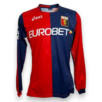Fronte maglia Genoa Home 2008-09 Asics manica lunga – sponsor Eurobet – Player Issued Ivan Juric numero 28