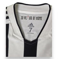 Dettaglio collo maglia Juventus Home Player Issued 2021-22 – adidas taglia 7 – Made in Cambodia – 10 Years At Home