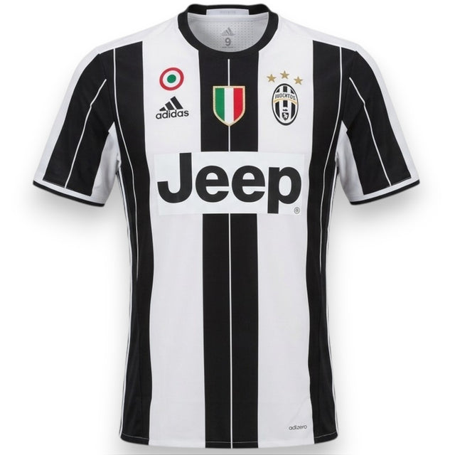 Fronte maglia Juventus Home 2016-17 Player Issued Adidas Adizero – sponsor Jeep – scudetto tricolore – taglia 9