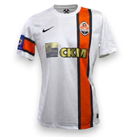 Fronte maglia Shakhtar Donetsk Away 2020-21 Player Issued Kryvtsov – Nike – sponsor SCM oro – striscia verticale arancio nera – patch Premier Liga – ultima stagione Nike