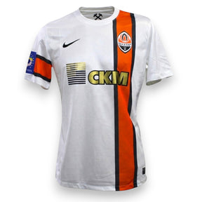 Fronte maglia Shakhtar Donetsk Away 2020-21 Player Issued Kryvtsov – Nike – sponsor SCM oro – striscia verticale arancio nera – patch Premier Liga – ultima stagione Nike