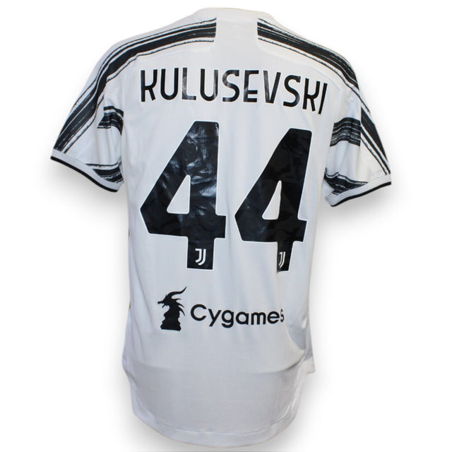 Retro maglia Juventus Home 2020-21 Player Issued Dejan Kulusevski numero 44 – Adidas – sponsor Cygames – Serie A