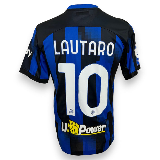 Maglia Inter Home 2024-25 Store Lautaro Martínez numero 10 – Nike Dri-Fit – retro con nome e numero – sponsor U.Power