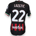 Retro maglia AC Milan Home 2022-23 numero 22 Lazetic Player Issued – Finale Supercoppa Italiana Riyadh 18/01/2023 – Puma