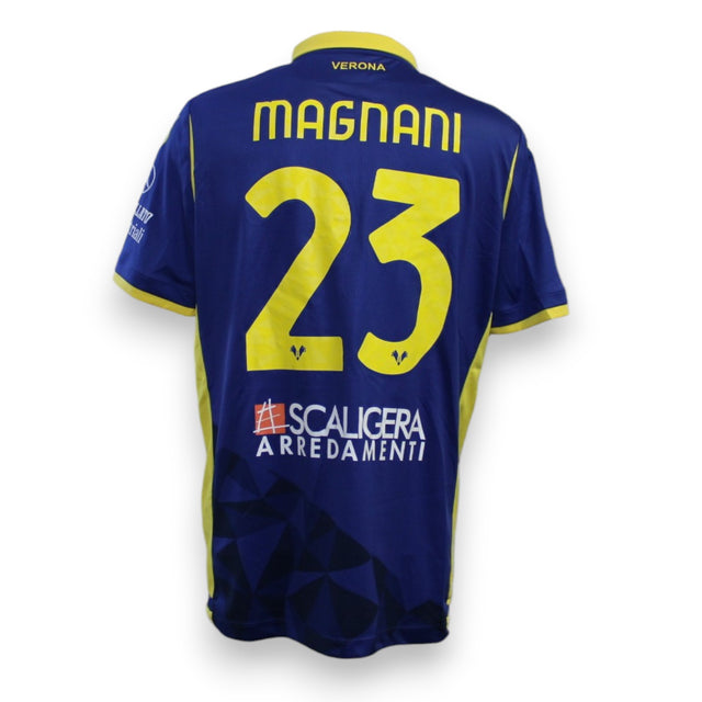 Maglia Hellas Verona Home 2020-21 Player Issued Giangiacomo Magnani numero 23 – Macron – sponsor Scaligera Arredamenti