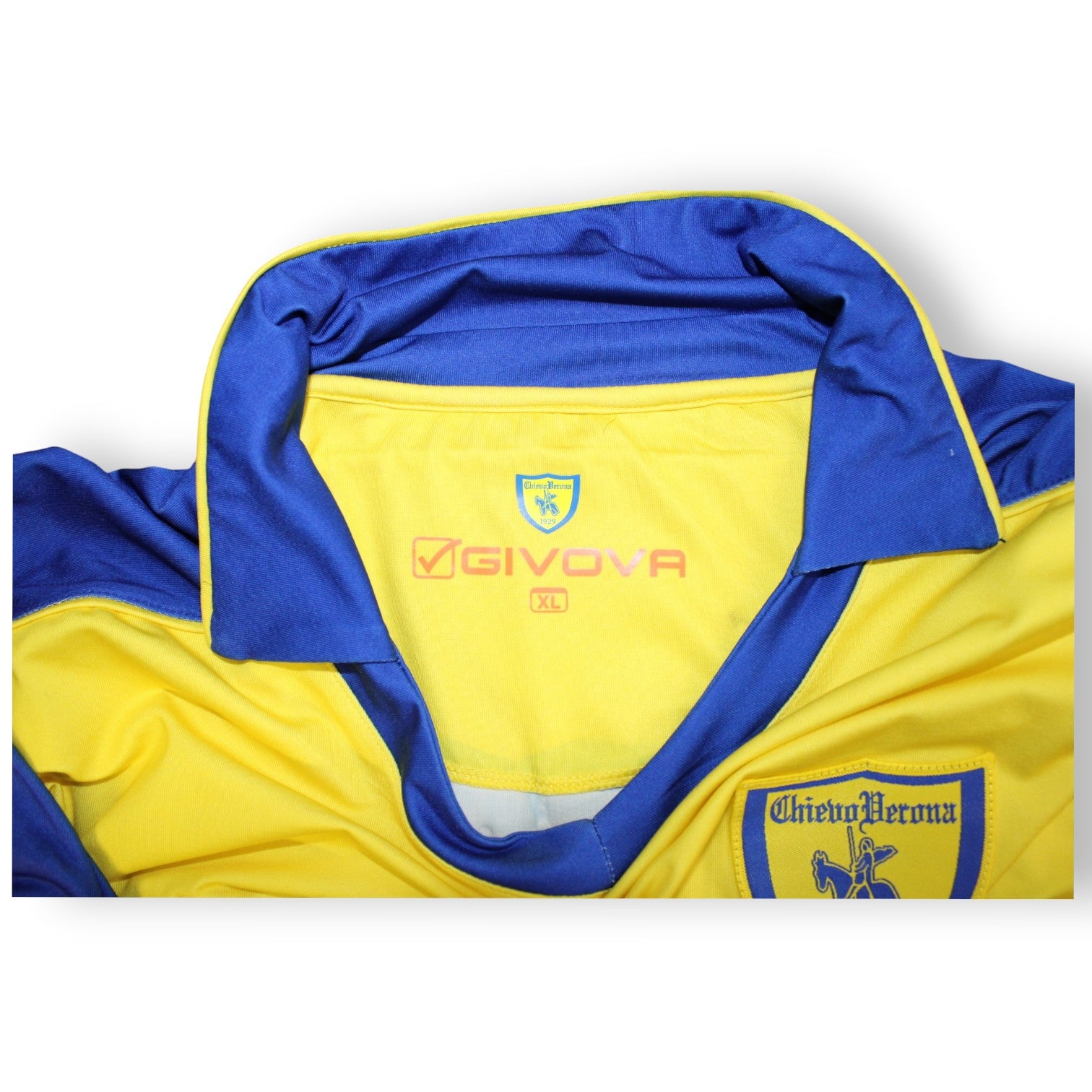 Etichetta taglia XL Givova maglia ChievoVerona Home 2009-10 Player Issued Andrea Mantovani