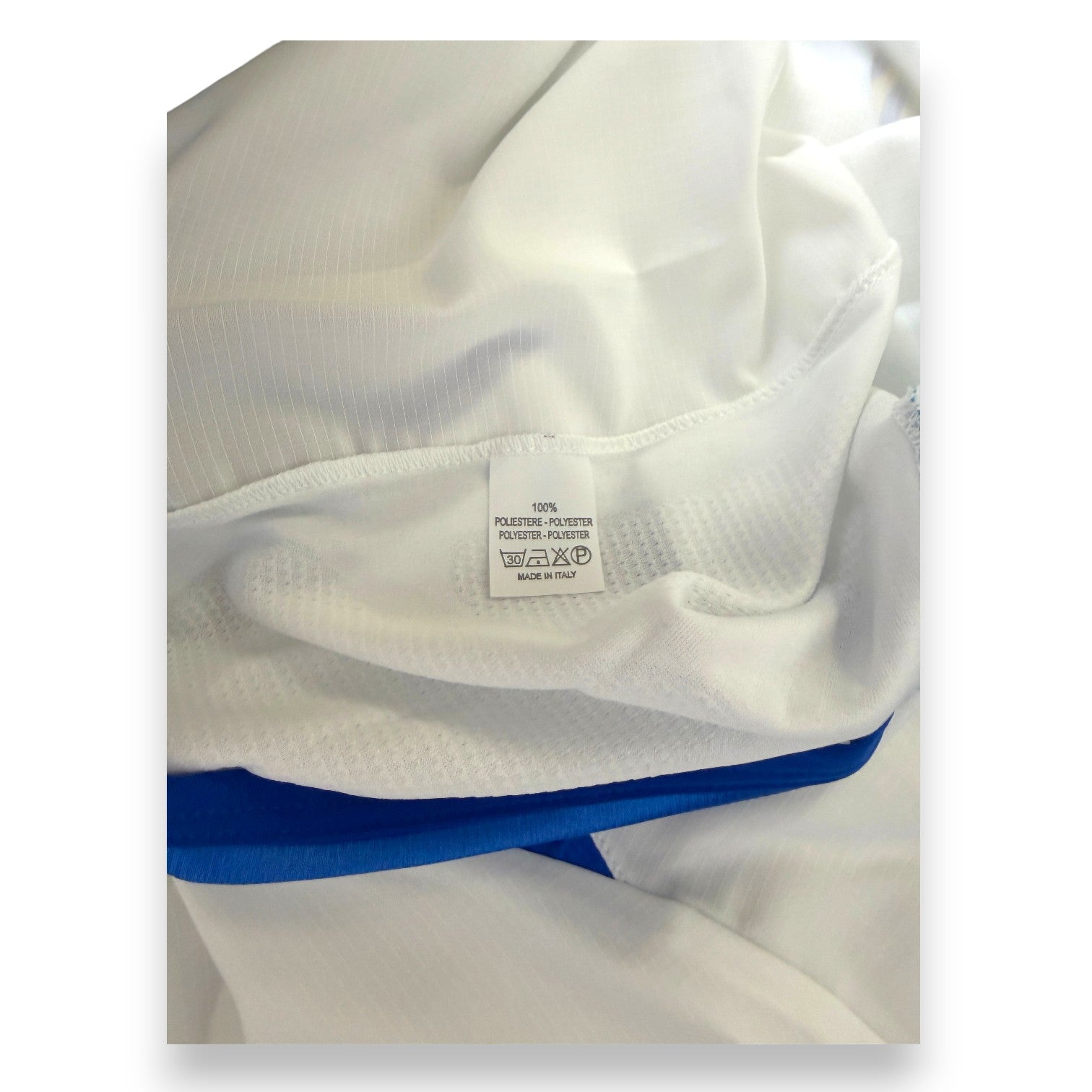 Dettaglio etichetta interna Player Issued maglia Empoli FC Home 2007-08 – Asics – made in Italy – Claudio Marchisio N.19