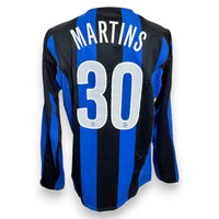 Retro maglia Inter 2005-06 numero 30 Obafemi Martins Player Issued maniche lunghe – Nike Total 90 – cimelio vintage Scudetto