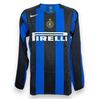 Maglia Inter Home 2005-06 Player Issued maniche lunghe Obafemi Martins numero 30 – Nike Total 90 – sponsor Pirelli – taglia XL