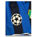 Patch UEFA Champions League maglia Inter 2007-08 Player Issued Marco Materazzi – pallone stelle ricamato – dettaglio autentico