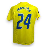 Retro maglia Villarreal CF Home 2007-08 Player Issued Rio Mavuba numero 24 – Puma – corsivo blu argento – fornitura squadra UEFA Cup stagione 2007-08