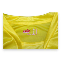 Etichetta collo maglia Villarreal 2007-08 Puma Player Issued – taglia M – Made in Spain – fornitura squadra originale stagione UEFA Cup