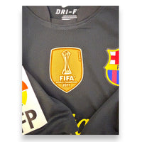Patch FIFA World Champions 2011 e stemma FC Barcelona – maglia Away 2011-12 Messi Player Issued
