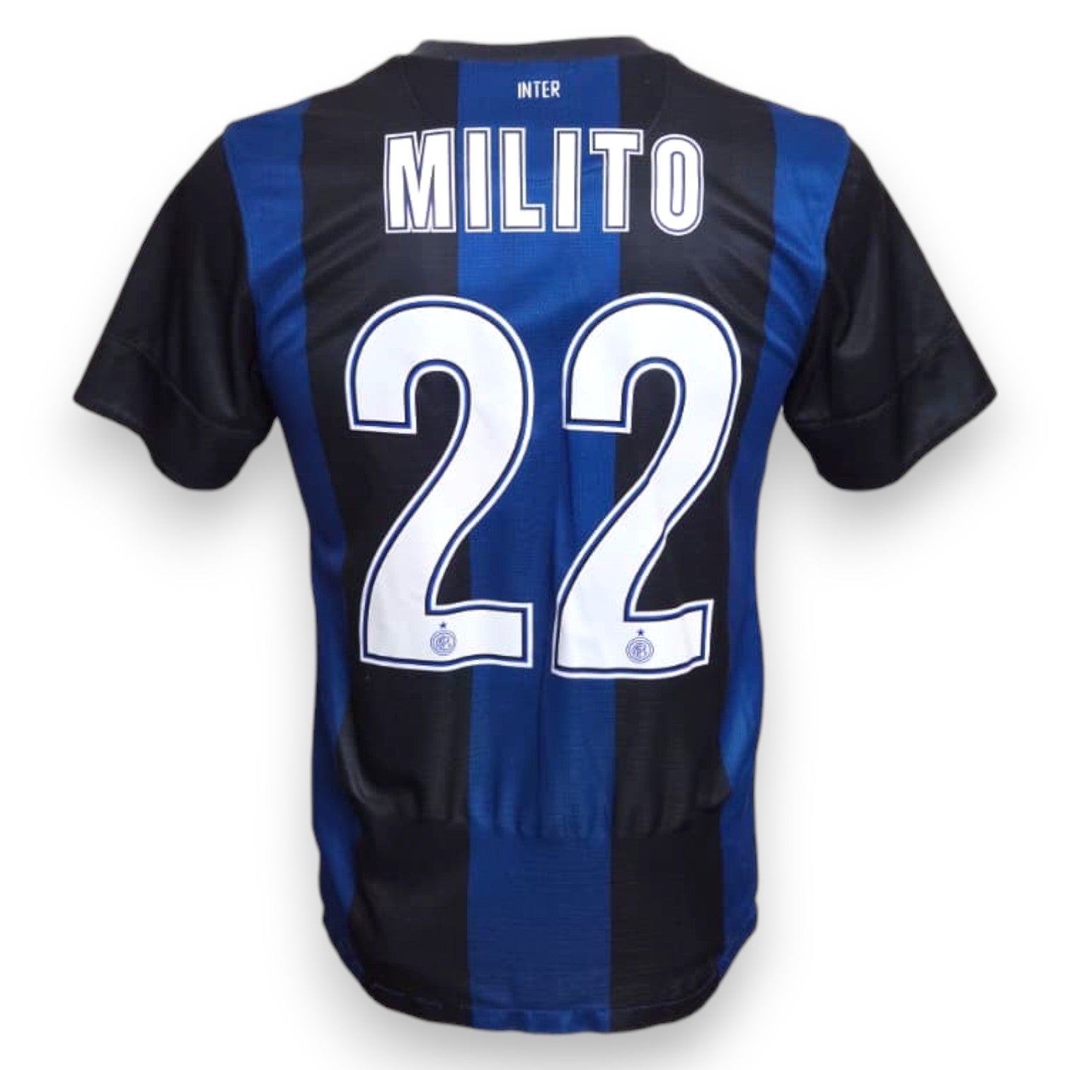 Maglia FC Internazionale Home 2012-13 Store – Diego Milito numero 22 – Nike Dri-Fit – taglia S – condizioni Excellent
