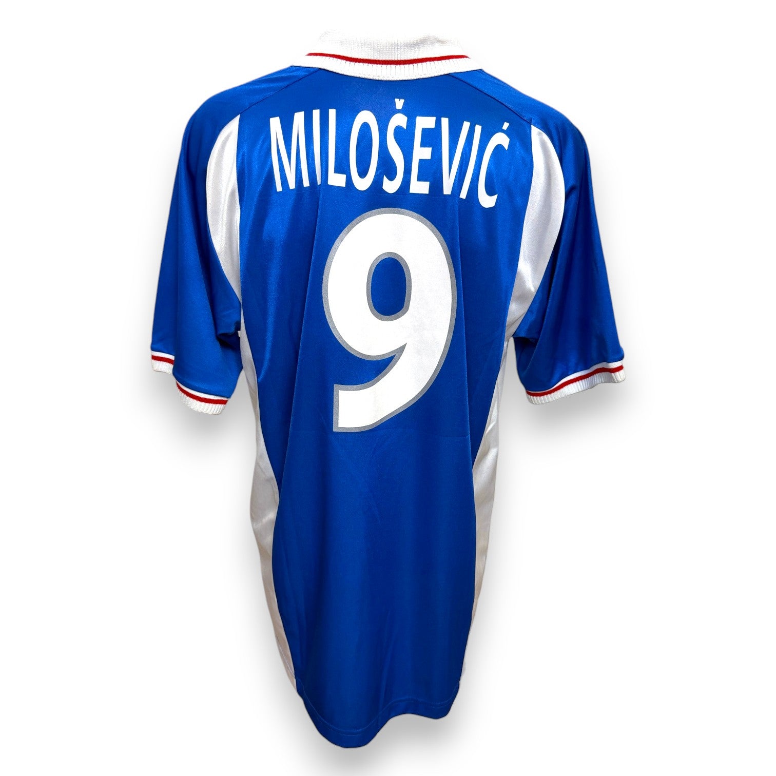Maglia Jugoslavia Home 2000-01 numero 9 Savo Milošević – Adidas – retro vintage taglia 54