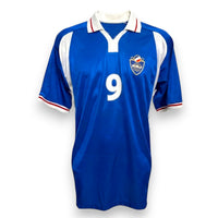 Maglia Jugoslavia Home 2000-01 Store Savo Milošević numero 9 – Adidas – fronte vintage Euro 2000