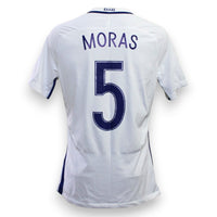Retro maglia Grecia Home 2016-17 Player Issued Vangelis Moras numero 5 – Nike Dri-Fit – scritta ΕΛΛΑΣ – fornitura squadra nazionale greca