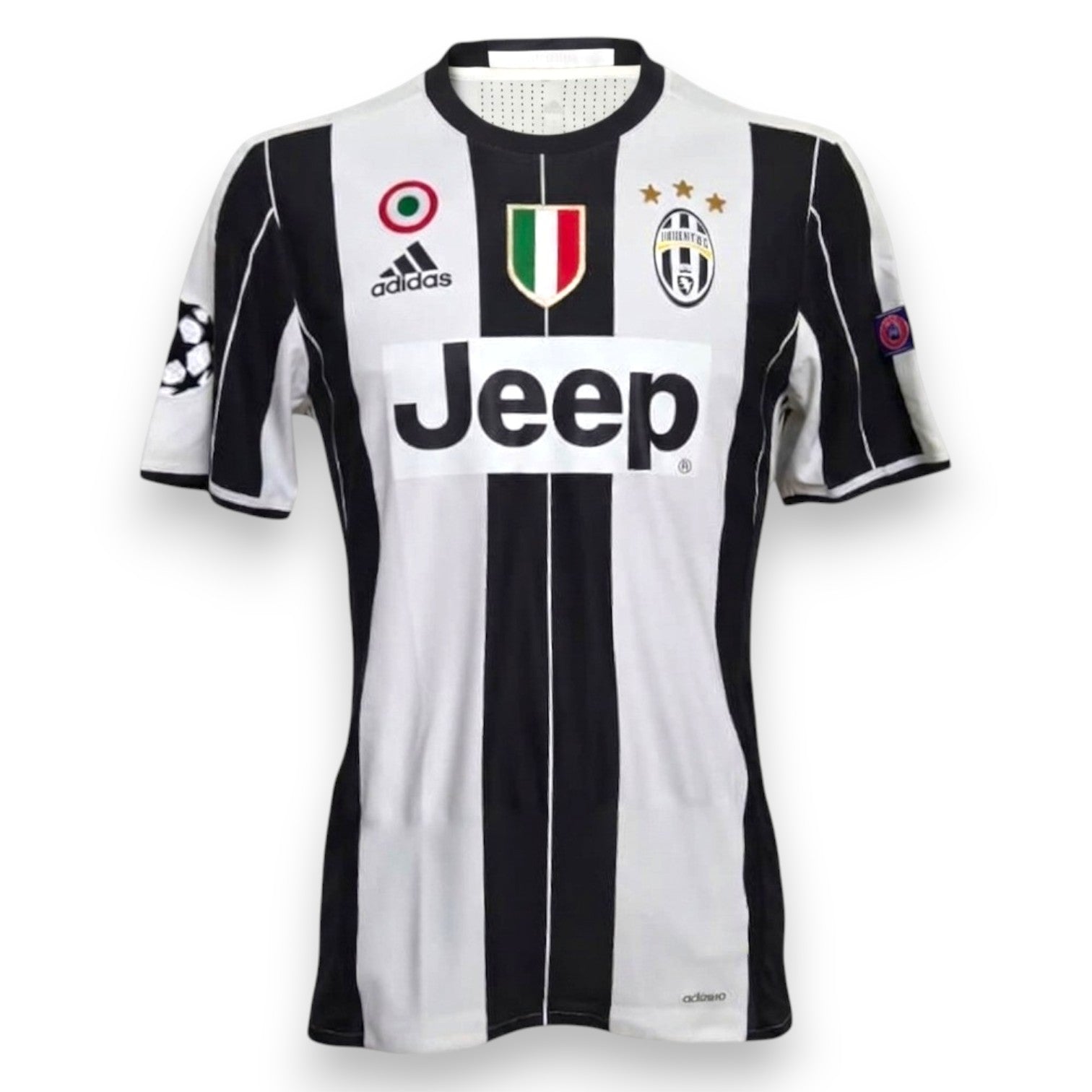Maglia Juventus Home 2015-16 Adidas fronte – sponsor Jeep e scudetto – N.9 Morata