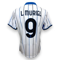 Maglia Atalanta Away 2022-23 Luis Muriel numero 9 – Joma – pinstripes nerazzurre – taglia L