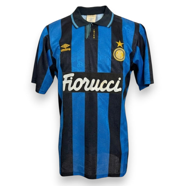 Maglia FC Internazionale Home 1993-94 fronte – Umbro – sponsor Fiorucci – crest Inter stella – vintage Serie A N.10