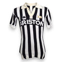 Fronte maglia Juventus Home 1985-86 Player Issued N.15 – Kappa Ariston – due stelle – colletto panna – cimelio vintage Serie A