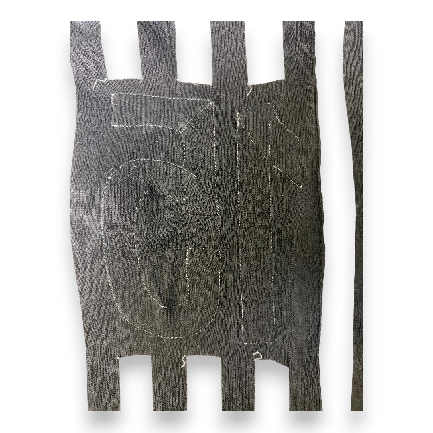 Dettaglio interno retro maglia Juventus 1985-86 Player Issued – numerazione precedente visibile – fornitura squadra originale